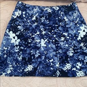 Multi Blue floral golf skort.